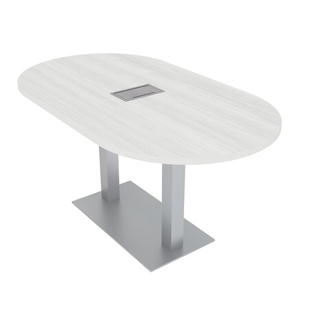 Skutchi Designs 33.5 in W, 59.5 in L, 29 in H, Engineered Wood Top, White HAR-RAC-34X60-DOU-ELEC-WHCYPRESS